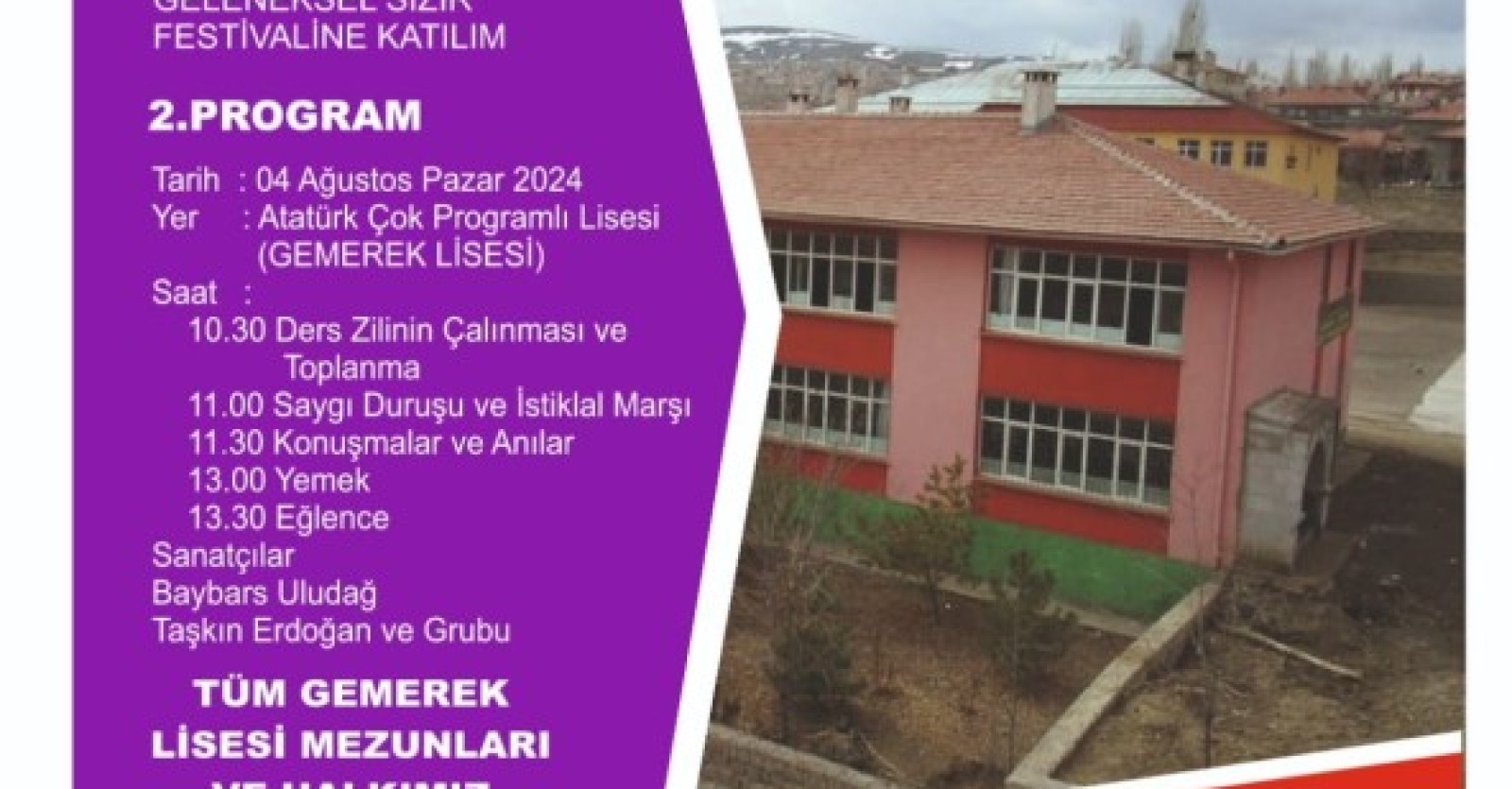 6. GELENEKSEL GEMEREK LİSESİ MEZUNLARI BULUŞMASI..